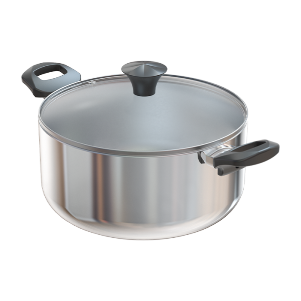 WALTON Vibrant Casserole with Glass Lid 24cm